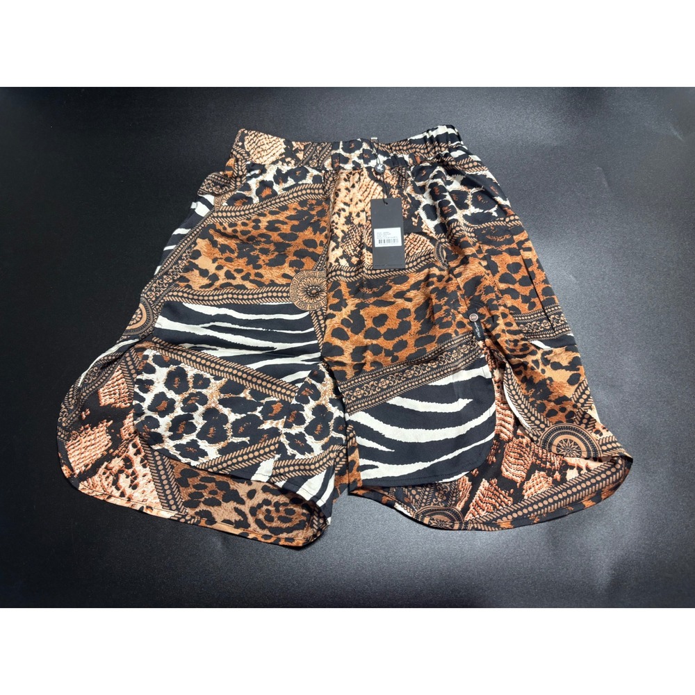 One Teaspoon NWT Rendezvous La Ruby Shorts Brown Animal Print‎ Pull On Sz XXS